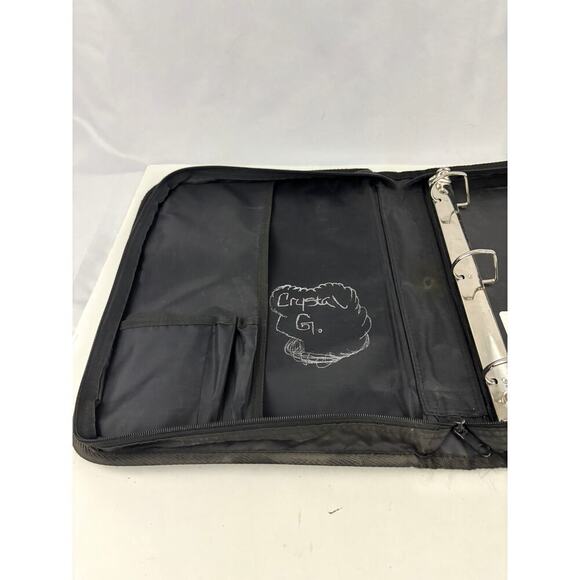 VTG Looney Tunes Binder Stuart Hall Black 3 Ring Bugs Bunny Taz Daffy Duck 90s - Picture 9 of 11